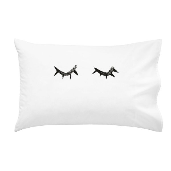 Oh, Susannah Closed Eyelashes Pillowcases - Standard Size Pillowcase (1 20x30 inch, Black) Gifts for Her Girls Room Decor