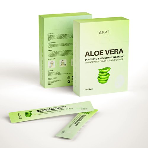 APPTI Aloe Vera Jelly Mask, DIY Spa Home Face Mask,Pore Relief Peel Off Facial Mask,Remove Blackheads,Deep Clean Pores,Anti-aging,Anti Acne,Moisturizing Skin,for All Skin Type,12 packs/box