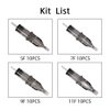 40pcs Mixed F Tattoo Cartridge Needles, ATOMUS 10pcs of Each 5F 7F 9F 11F Flat Disposable Tattoo Needle