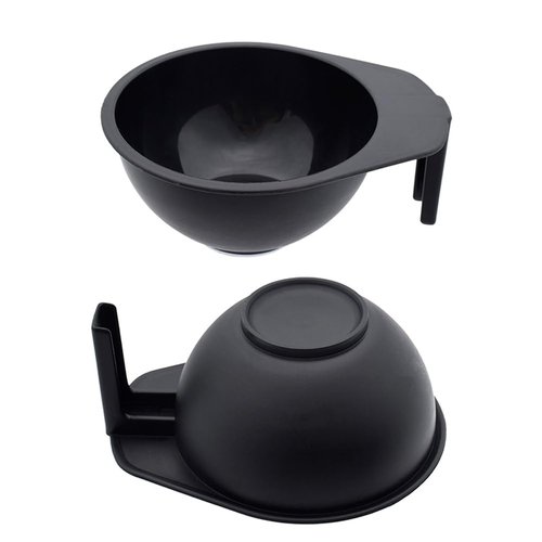 lasenersm 2 Pieces Hair Color Mixing Bowl Hair Color Bowl Hair Dye Bowl Applicator Bowl Plastic Color Mixing Tint Bowls Hair Dyeing Bowls Dyeing Coloring Tool for Home Salon Hairdressing, Black