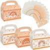 MIKIMIQI 12 PCS Boho Rainbow Party Decorations, Bohemian Rainbow Baby Shower Party Supplies Boxes Rainbow Party Decorations Birthday Party Favors Box Party Gift Bags for Boys Girls