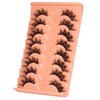 Half Lashes Fluffy False Eyelashes Cat Eye Lashes Mink Wispy Thick Fake Eyelashes 3/4 Corner Lashes with Clear Lash Band by Zegaine 8 Pairs Natural Lash Pack