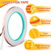 Copper Foil Tape, Selizo 2 Packs Copper Adhesive Tape Strip with Double-Sided Conductive for Stained Glass, EMI Shielding, Paper Circuits, DIY Home Décor, Soldering, Electrical Repairs