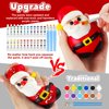 Poen 12 Packs DIY Christmas Party Craft Christmas Slow Rise Squeeze DIY Soft Toy for Kids Xmas Painting Crafts Party Favors Supplies Christmas Stocking Stuffer for Kid Xmas