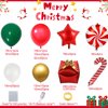 AobkDeco 151PCS Christmas Balloon Garland Arch Kit with Red White Golden Dark Green balloons Candy Foil Balloons Candy Cane Balloons Gift Box Balloons Star Balloons for Christmas Party Decorations