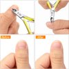 4 Packs Cuticle Nipper, Premium Stainless Steel Cuticle Trimmer for Manicure & Pedicure at Home/Spa/Salon [Gold and Rainbow Color]