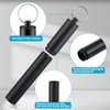 Bokon 6 Pcs Portable Toothpick Holder Airtight Aluminum Metal Tube Joint Tube Storage Tube Waterproof Pocket Purse Tube Container Holder with Keychain for Travel Picnic(Black, Black)