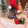 BinaryABC Christmas Dollhouse Miniature Garden Accessories,Christmas Fairy Garden Accessorie,Christmas Village Accessories,Mini Christmas Decorations Ornaments,21Pcs