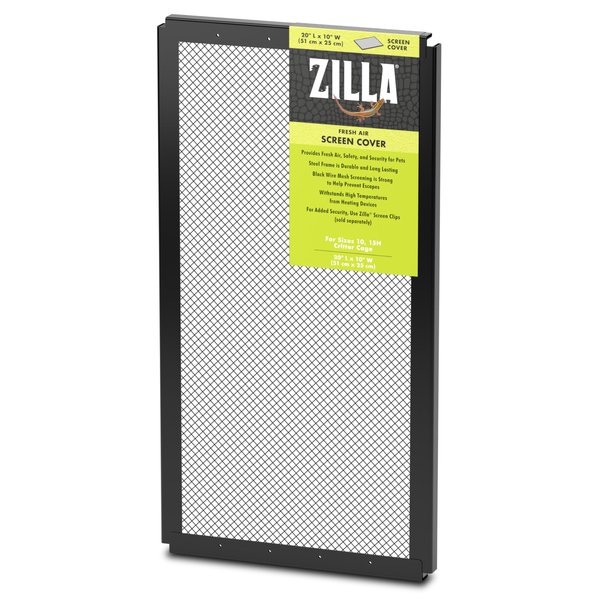 Zilla Reptile Terrarium Covers Fresh Air Screen, 20x10-inch