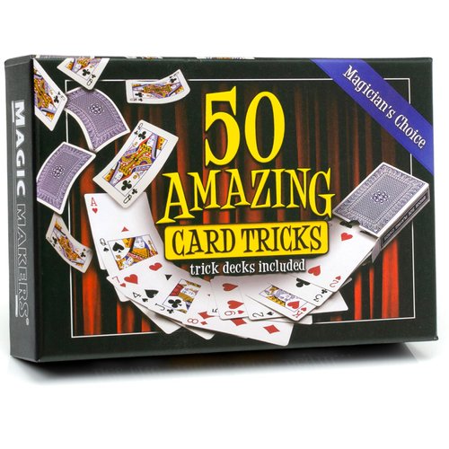 Magic Makers 50 Amazing Card Tricks Kit for All Ages with Trick Decks Included