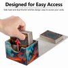 Strong Magnet Card Case Deck Box Mtg Card Box Playing Card Box Magic Deck Box Tcg Up to 200 Cards Creative Pattern Trading Card Storage Box for Collectible Card Games, Dragon Flies Against The Fire