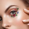 60 Pairs Halloween Christmas Eye Shadow Tattoo Sticker Eyeliner Temporary Tattoos Transfer Eyeshadow Stickers for Women Eye Makeup Decorations