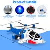 Helicopter Toy for Toddlers 1-3 With Lights And Sounds, 360°Freedom And Operated Automatic Bump Autism Sensory Light Up Toys Airplane for Toddler Boy Toys 2 3 4 5 Year Old Up Boy Girl Birthday (Blue)