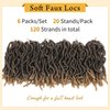 WIGNEE Faux Locs Crochet Hair Locs 6 Packs Crochet Dreadlocks for Black Women (8 Inches 1B/27)