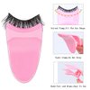 False Eyelash Applicator Tool 3 Pack Eyelash Clip Lash Buddy Makeup Tool for False Lash for Beginners EasyTo Wear (Purple，Pink，White）