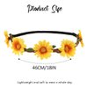CAKURE Sunflower Headband Daisy Hair Wreath Flower Hair bands Festival Hairband Bridal Headpiece Hair Accessories for Women and Girls (Type a)