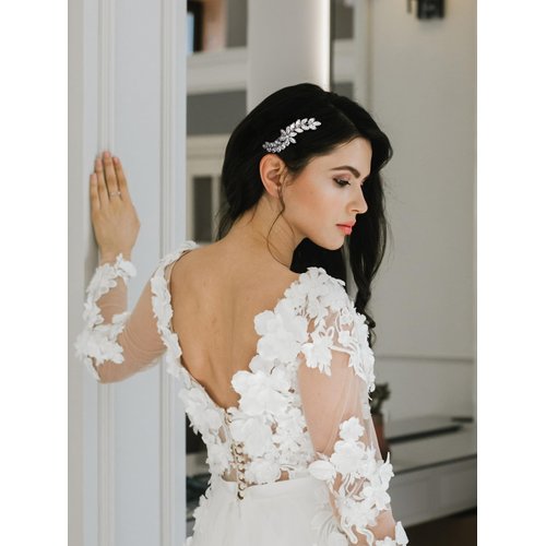 SWEETV Rhinestone Crystal Hair Accessories - Retro Bridal Hairpiece, Sparkly Side Comb for Brides, Bridesmaids, Women and Girls