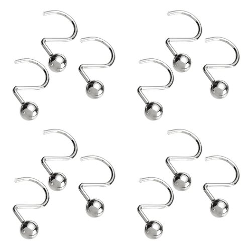 Popular Bath Metal Ball Shower Curtain Hooks, Set of 12