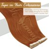 Ve Sunny Tape in Human Hair Extensions Copper Real Hair Extensions Tape ins Pu Tape on Natural Hair Extensions Copper 50g 20pcs 16inch