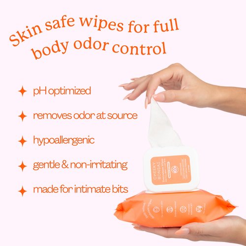 Cheeky Bonsai Feminine Full Body Wipes - Removes Odor - pH Balanced - Gentle on Sensitive Skin - No Dyes or Parabens - Hypoallergenic - Gynecologist Approved - 30 Count