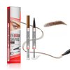 Microblading Eyebrow Pencil, Brow Gel Clear, 2 in 1 Clear Brow Gel Eye Brow Pen for Women, Curved Eyebrow Pen, Eyebrow Tinting Kit, Gel Para Cejas, Natural Hair-Like Brows, Last All Day (Light Brown)