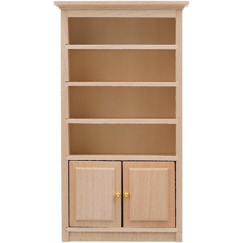 Toyvian Dollhouse Wooden Bookshelf Mini Wood Drawer Cabinet Miniature TV Cabinet Model Mini Bookcase Storage Shelves Dollhouse Furniture for 1: 12 Dollhouse Decoration Accessories