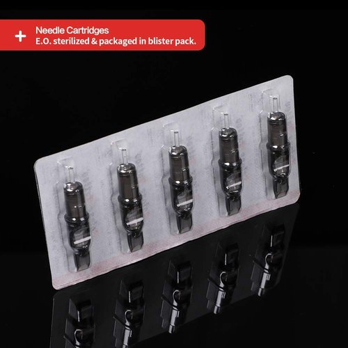 Solong Tattoo Cartridge Needles (50PCS Mixed RL RS M1) 10 Sizes, Tatttoo Needles #12 0.35mm Standard Disposable Tattoo Cartridges with Membrane Assorted Size Round Liner/Round Magnum EN07-50KIT-B