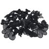 30Pieces Butterfly Lace Embroidered Appliques Sew On Patches for Wedding Bridal Dress Clothes Hair Accessories Sewing Craft DIY (Black)