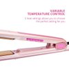 Lee Stafford Professional Hair Straightener/Flat Iron - Coco LoCo Ceramic Straightening Irons - Variable Temperature Control - Floating Plates - Pink Styler