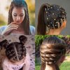 1500Pcs Mini Rubber Bands Soft Elastic Bands for Kid Hair Bands Ties Women Fashion Girls Braids Hair-clear with black comb