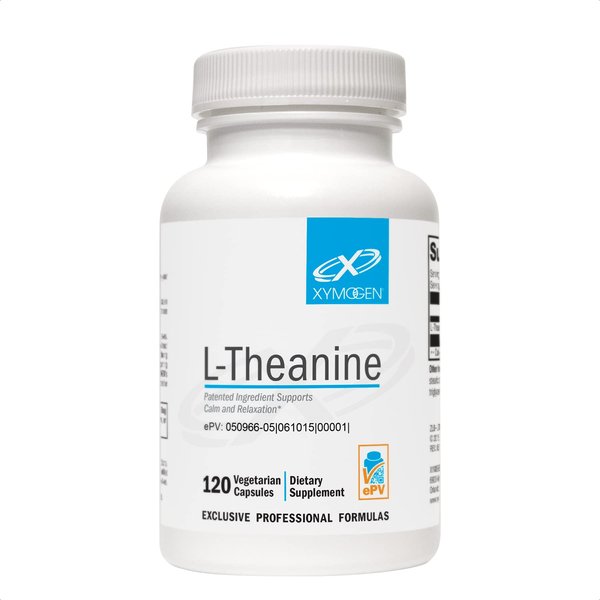 XYMOGEN L-Theanine - Patented Suntheanine L theanine 400mg Per Serving - Amino Acid Supplement to Support Calm + Relaxation without Drowsiness, Liver Health (120 Capsules)