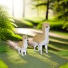 Larcele Animal Series Micro Building Blocks Animal Set, DIY Mini 3D Building Toy Bricks,1258 Pieces KLJM-07 (Two Alpacas)