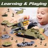 XDUOYJOY Military Tank Toy Sets with Launchable Missiles, Army Toys with 9 Vehicles, Helicopter Trucks Army Men Action Figures, Birthday Gift for Boys Age 4-7
