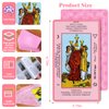 Myripoly Pink Tarot Cards Deck Set for Beginners with Meanings On Them-Tarot Card with Guidebook-(Free Velvet Tarot Bag Pouch)