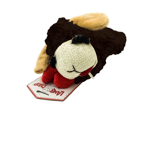 Multipet Lamb Chop Black 6" Small | Black Lamb Chop Dog Toy | Lamb Chop Sqeaker Toy | 6" | Black | Officially Licensed