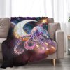 Octopus Blanket Fleece Soft Warm Plush Octopus Moon Galaxy Throw Blanket Lightweight Plush Fuzzy Cozy Funny Octopus Animal Blanket for Lover Kids Adult Suitable for Couch Sofa Bed 50"X40"