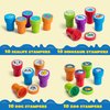 JOYIN 100PCS Assorted Stamps for Kids Self-Ink Stamps for Party Favor, Teacher Stamps, Kids Treasure Box, Prize for Classroom, Easter Egg Stuffers (50 Designs, Dinosaur, Halloween Stampers)