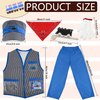 Flotory 7 Pcs Kids Train Engineer Costume Set Engineer Hat Conductor Vest Bandana Train Conductor Dress Up Outfit for Boys and Girls Halloween Career Day Pretend Party Cosplay