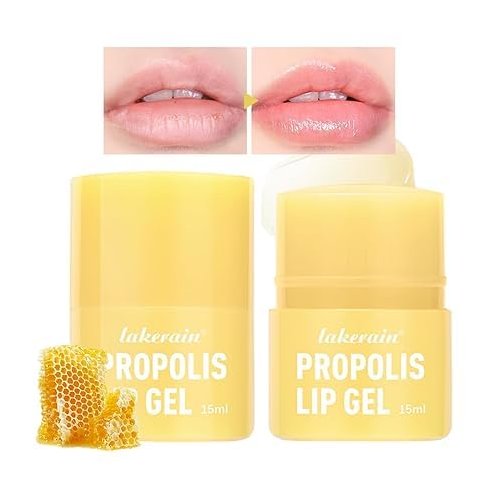2 Pcs Honey Lip Butter,12hrs Long-lasting Moisture, Gentle Exfoliation, Hydrating Overnight Lip Balm & Mask,Hygienic Twist Dispenser