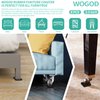 Rubber Furniture Cups Pads Non Slip 8 Pcs 3.5''Square Furniture Coasters Couch Bed Leg Protectors for Hardwood Floors