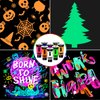 NewWay Luminous Neon Face & Body Paint Glow in the Dark Party Supplies MakeUp Cream Paint Light For Halloween Christmas 8 Color 0.7 fl oz x 16 Tubes