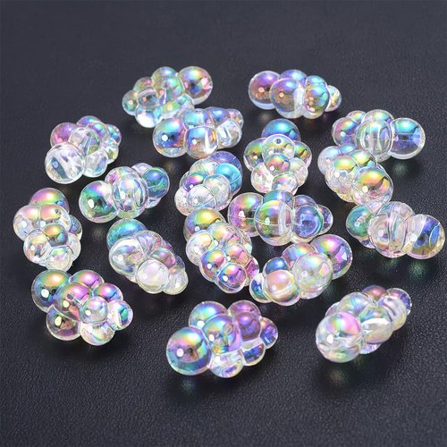 Bubble Clusters - 10 Pk,1:6 Scale Bubbles for Miniature Dollhouse Bath Tub Model, Zen Garden or Fairy Beach - Acrylic Beads for Jewelry Crafts