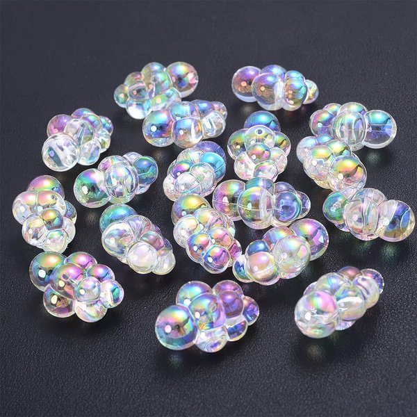 Bubble Clusters - 10 Pk,1:6 Scale Bubbles for Miniature Dollhouse Bath Tub Model, Zen Garden or Fairy Beach - Acrylic Beads for Jewelry Crafts