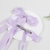 8PCS Silky Satin Hair Bows Hair Ribbon Hair Clips for Women Girls, White Bow for Hair Pink Hair Bow Clip Long Ribbon Bow Hair Clips Aesthetic Bowknot Hair Accessories for Women Birthday Gifts