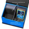 Toploader Trading Card Storage Case | 2 Row Magnetic Flip Box w/Adjustable Divider Holders | Holds 150 Toploaders and 600 Trading Cards