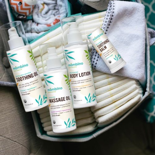 Mambino Organics Daily Essential Face And Body Lotion, Coconut + Primrose, 5 Fluid Ounces, 3 Pack