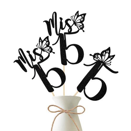 Mis 15 Centerpiece Sticks, Happy 15th Birthday Decorations, Hello 15, Cheers to 15 Years Old Birt...