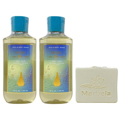 Bath & Body Works Magic In The Air 2 Pack Body Wash Set with a Natural Oats Bar Soap - Full Size