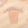 Missgrace Luxury Glitter Sparkly Crystal Rhinestones Pearls Gold Hair Side Combs Hairpins Barrettes Clips Hair Accessories for Women Girls (Color 1)