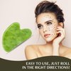 Disemot Gua Sha Facial Tools, Natural Anti-Aging Jade Beauty Skin-Care Tool Face Roller to Rejuvenate Facial Skin Cooling, Slimming & Firming, Great as Stocking Stuffers